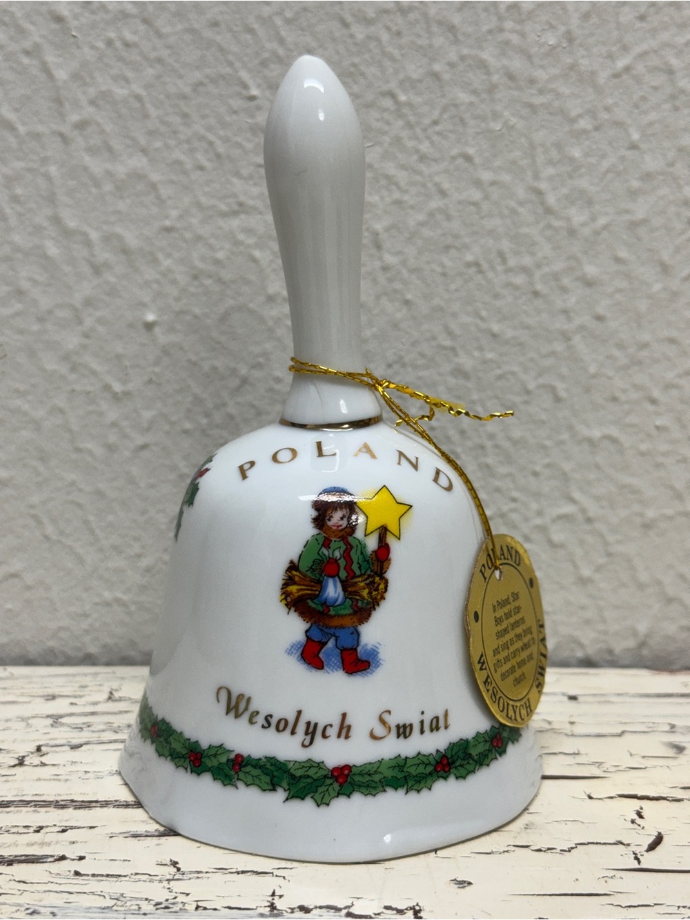1981 Sears Christmas Bell Vintage Poland Wesolych Swiat